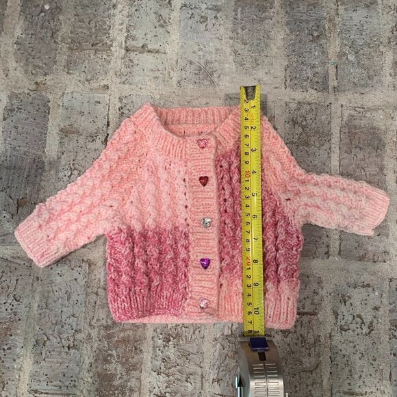 HANDMADE Newborn Wool Cardigan Jacket - Picture 4 of 5
